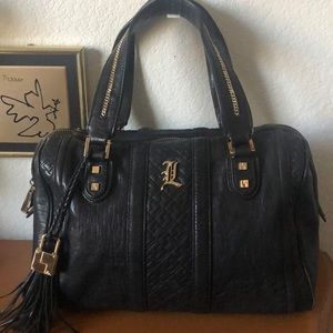 L.A.M.B. by Gwen Stefani Black Roma Satchel
